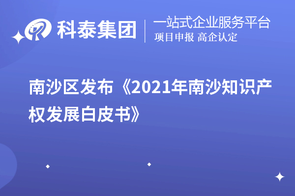 南沙區(qū)發(fā)布《2021年南沙知識產(chǎn)權(quán)發(fā)展白皮書》
