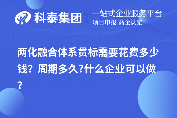 兩化融合體系貫標(biāo)需要花費(fèi)多少錢？周期多久?什么企業(yè)可以做？