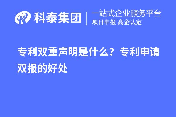 專利雙重聲明是什么？專利申請雙報的好處