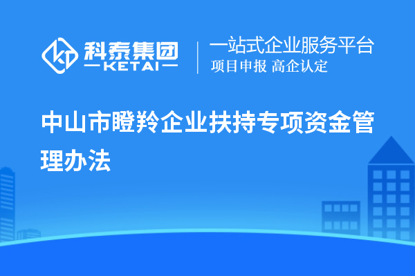 中山市瞪羚企業扶持專項資金管理辦法
