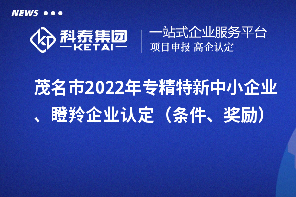 茂名市2022年專精特新中小企業、<a href=http://www.xjsygy.com/fuwu/dengling.html target=_blank class=infotextkey>瞪羚企業認定</a>（條件、獎勵）