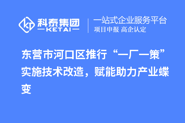 東營市河口區推行“一廠一策”實施技術改造，賦能助力產業蝶變