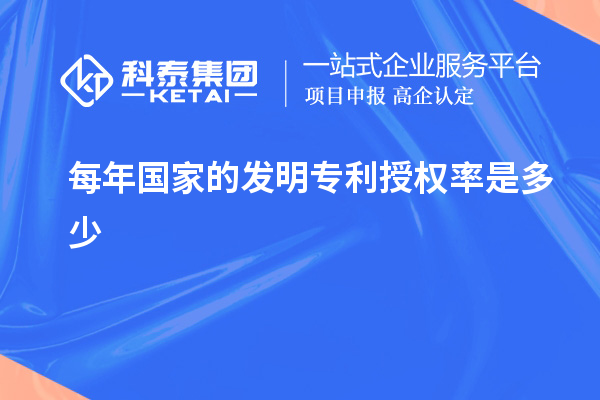 每年國家的發明專利授權率是多少