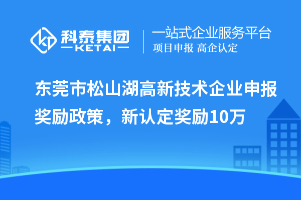 東莞市松山湖高新技術企業(yè)申報獎勵政策，新認定獎勵10萬