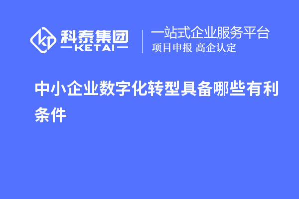 中小企業數字化轉型具備哪些有利條件