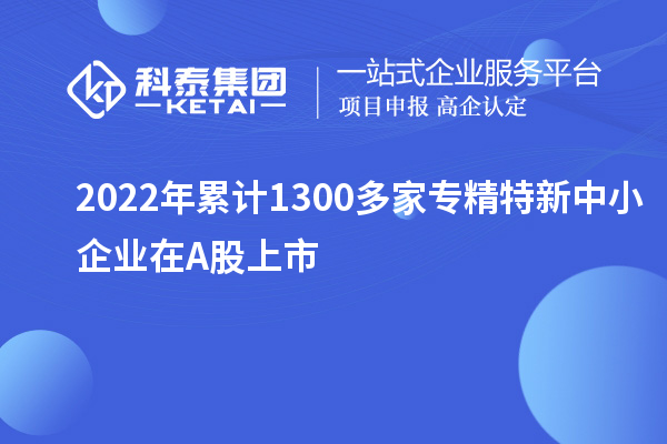 2022年累計1300多家<a href=http://www.xjsygy.com/fuwu/zhuanjingtexin.html target=_blank class=infotextkey>專精特新中小企業</a>在A股上市
