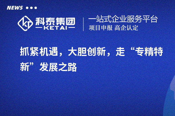 抓緊機(jī)遇，大膽創(chuàng)新，走“專精特新”發(fā)展之路