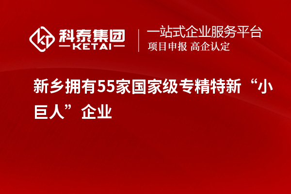 新鄉擁有55家國家級專精特新“小巨人”企業