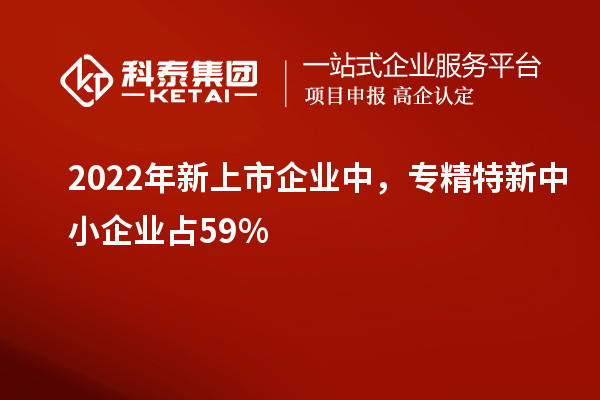 2022年新上市企業中，<a href=http://www.xjsygy.com/fuwu/zhuanjingtexin.html target=_blank class=infotextkey>專精特新中小企業</a>占59%
