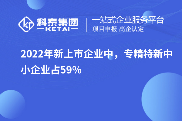 2022年新上市企業中，<a href=http://www.xjsygy.com/fuwu/zhuanjingtexin.html target=_blank class=infotextkey>專精特新中小企業</a>占59%