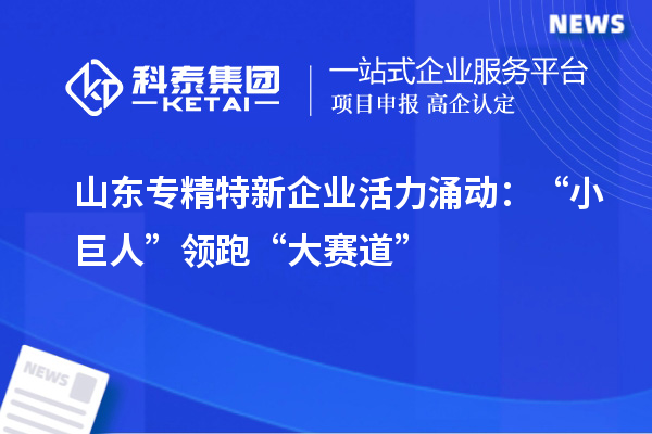 山東專精特新企業活力涌動：“小巨人”領跑“大賽道”