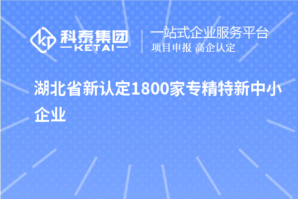 湖北省新認定1800家專精特新中小企業