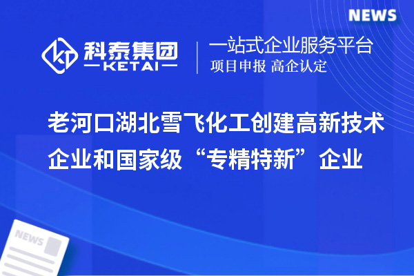 老河口湖北雪飛化工創建高新技術企業和國家級“專精特新”企業