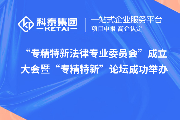 “專精特新法律專業委員會”成立大會暨“專精特新”論壇成功舉辦