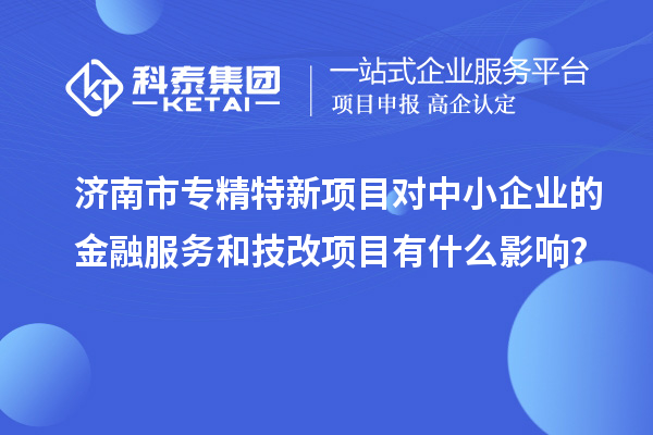 濟南市專精特新項目對中小企業的金融服務和技改項目有什么影響？