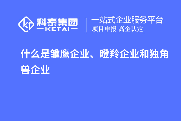 什么是雛鷹企業(yè)、瞪羚企業(yè)和獨(dú)角獸企業(yè)