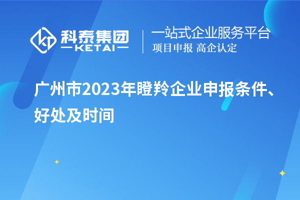 廣州市2023年瞪羚企業申報條件、好處及時間