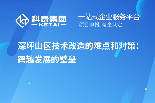 深坪山區技術改造的難點和對策：跨越發展的壁壘