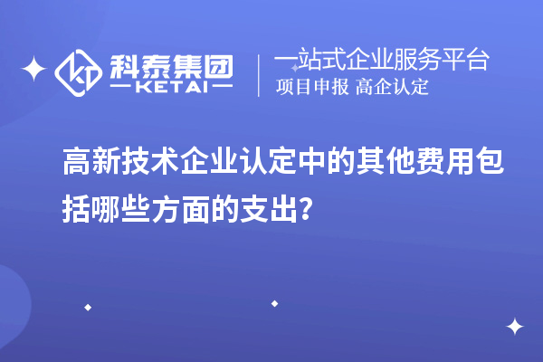 高新技術企業認定中的其他費用包括哪些方面的支出？