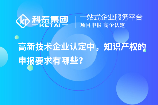 高新技術(shù)企業(yè)認(rèn)定中，知識(shí)產(chǎn)權(quán)的申報(bào)要求有哪些？