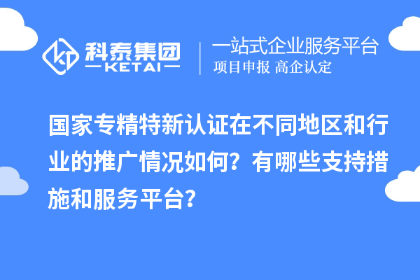 國家專精特新認證在不同地區和行業的推廣情況如何？有哪些支持措施和服務平臺？
