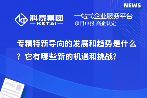 專(zhuān)精特新導(dǎo)向的發(fā)展和趨勢(shì)是什么？它有哪些新的機(jī)遇和挑戰(zhàn)？