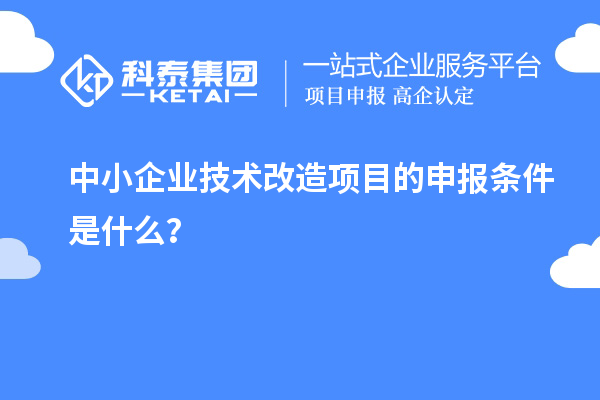 中小企業(yè)<a href=http://www.xjsygy.com/fuwu/jishugaizao.html target=_blank class=infotextkey>技術(shù)改造</a>項(xiàng)目的申報(bào)條件是什么？