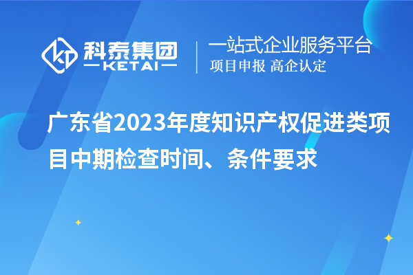 廣東省2023年度知識產(chǎn)權(quán)促進(jìn)類項目中期檢查時間、條件要求