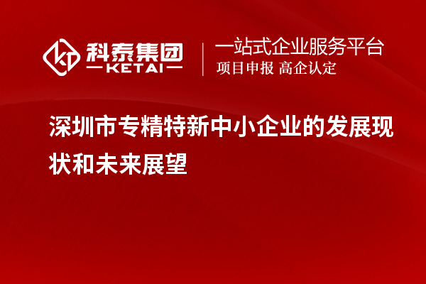 深圳市專精特新中小企業的發展現狀和未來展望