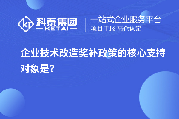 企業(yè)技術(shù)改造獎(jiǎng)補(bǔ)政策的核心支持對(duì)象是？
