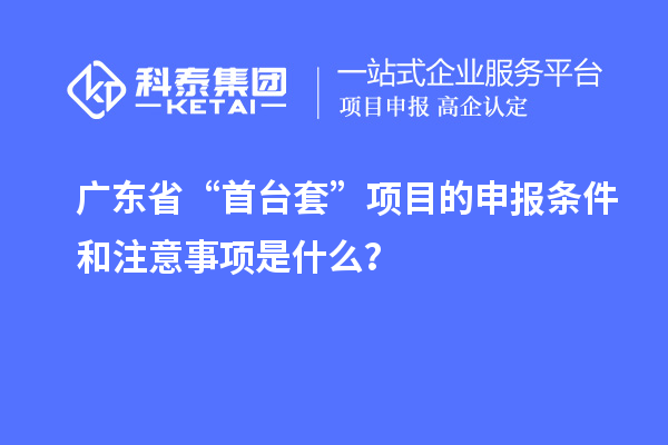 廣東省“<a href=http://www.xjsygy.com/stt/ target=_blank class=infotextkey>首臺套</a>”項目的申報條件和注意事項是什么？