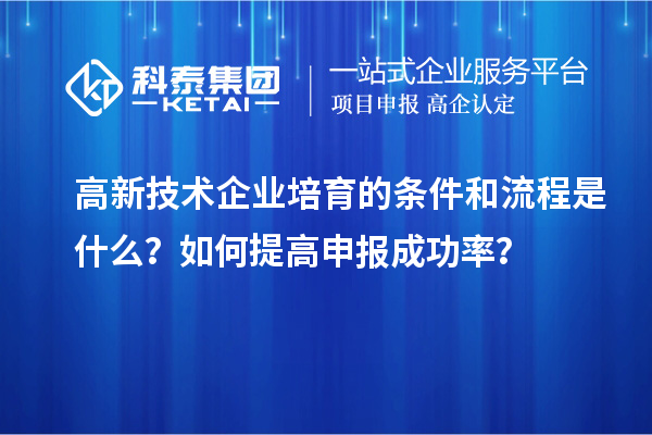 高新技術(shù)企業(yè)培育的條件和流程是什么？如何提高申報成功率？