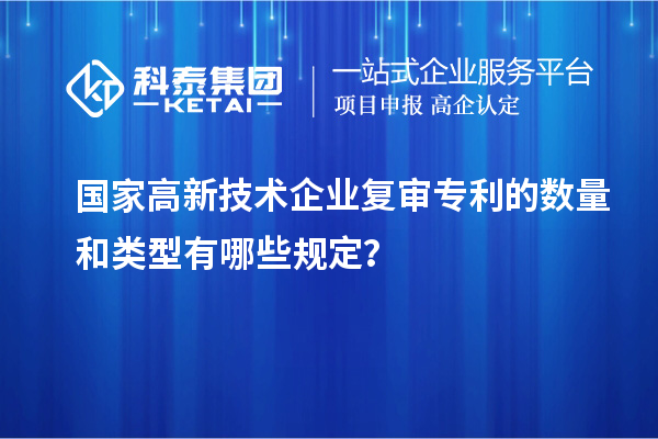 國家高新技術企業(yè)復審專利的數量和類型有哪些規(guī)定？