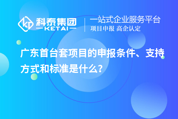 廣東首臺套項目的申報條件、支持方式和標(biāo)準(zhǔn)是什么？