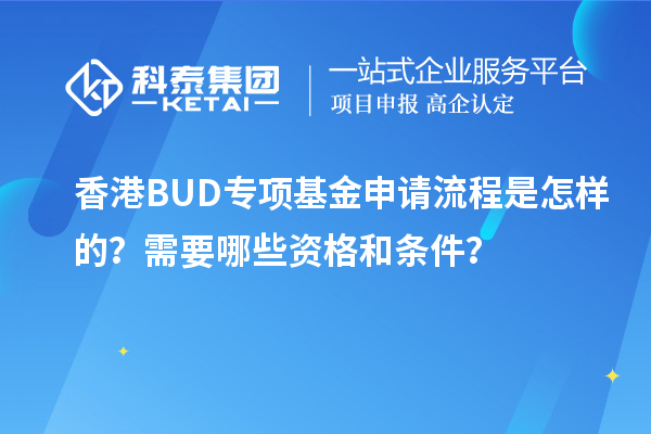 香港BUD專項基金申請流程是怎樣的？需要哪些資格和條件？