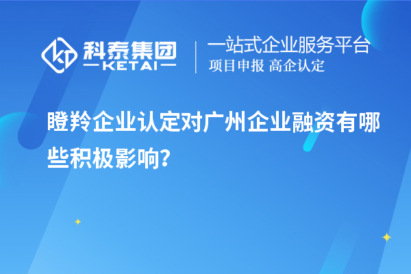 <a href=http://www.xjsygy.com/fuwu/dengling.html target=_blank class=infotextkey>瞪羚企業(yè)認(rèn)定</a>對廣州企業(yè)融資有哪些積極影響？