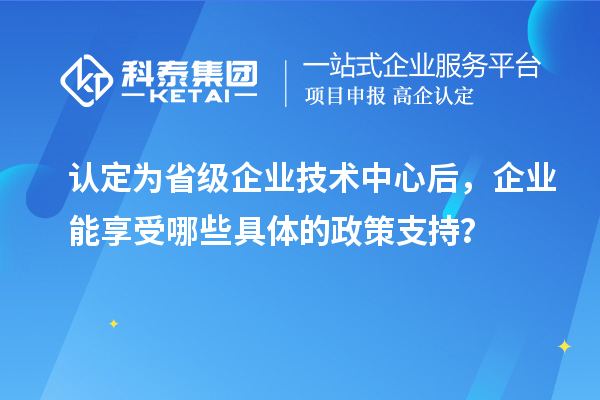 認(rèn)定為省級(jí)企業(yè)技術(shù)中心后，企業(yè)能享受哪些具體的政策支持？
