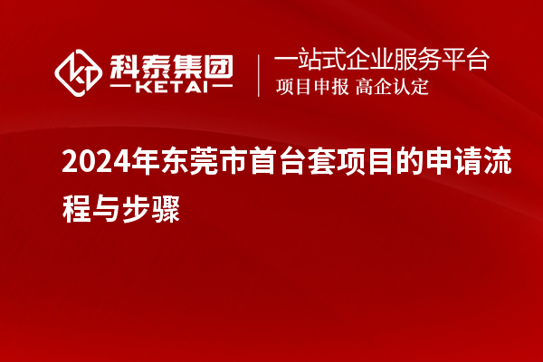 2024年東莞市<a href=http://www.xjsygy.com/stt/ target=_blank class=infotextkey>首臺(tái)套</a>項(xiàng)目的申請(qǐng)流程與步驟