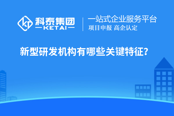 新型研發機構有哪些關鍵特征？