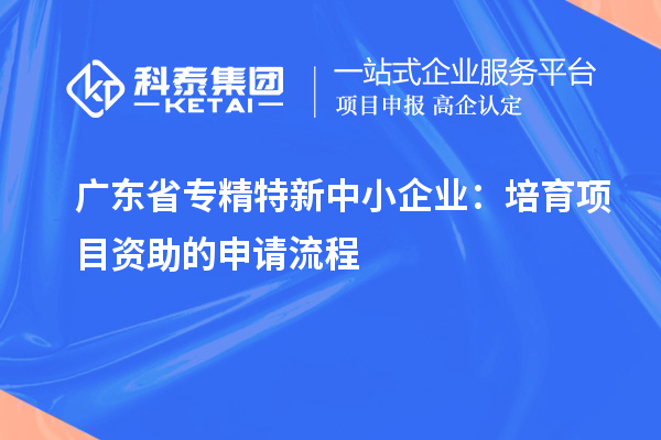 廣東省<a href=http://www.xjsygy.com/fuwu/zhuanjingtexin.html target=_blank class=infotextkey>專精特新中小企業</a>：培育項目資助的申請流程