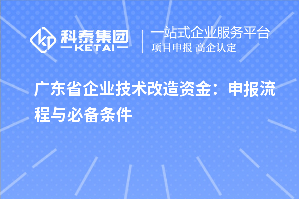 廣東省企業技術改造資金：申報流程與必備條件