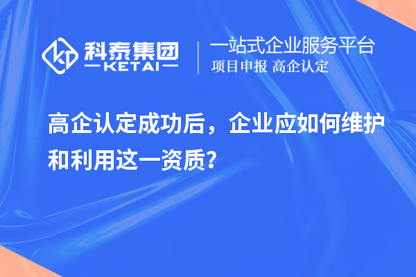 高企認(rèn)定成功后，企業(yè)應(yīng)如何維護(hù)和利用這一資質(zhì)？