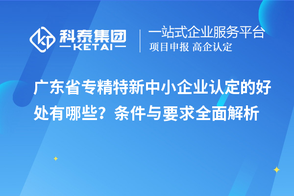 廣東省<a href=http://www.xjsygy.com/fuwu/zhuanjingtexin.html target=_blank class=infotextkey>專精特新中小企業</a>認定的好處有哪些？條件與要求全面解析