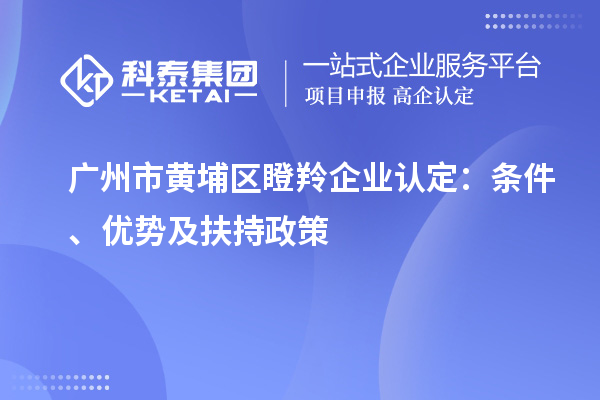 廣州市黃埔區(qū)瞪羚企業(yè)認定：條件、優(yōu)勢及扶持政策