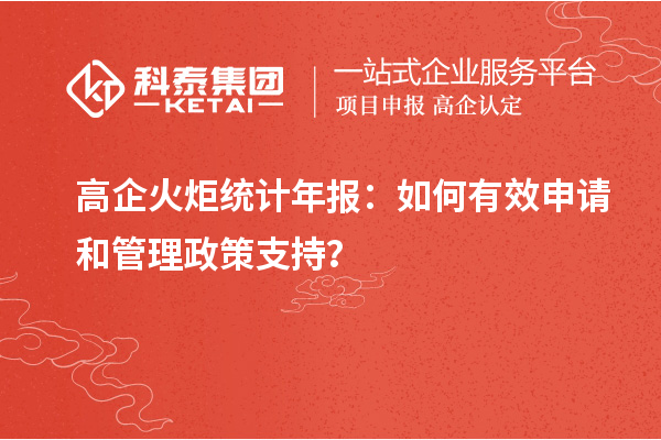 高企火炬統計年報：如何有效申請和管理政策支持？