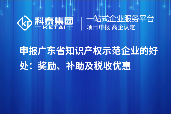 申報(bào)廣東省知識(shí)產(chǎn)權(quán)示范企業(yè)的好處：獎(jiǎng)勵(lì)、補(bǔ)助及稅收優(yōu)惠