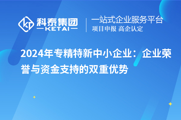 2024年專精特新中小企業：企業榮譽與資金支持的雙重優勢