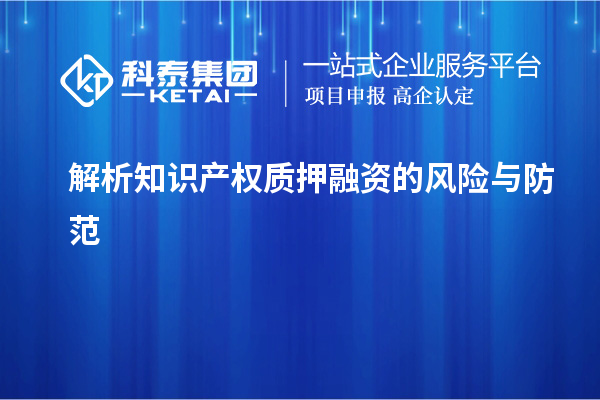 解析知識產(chǎn)權(quán)質(zhì)押融資的風(fēng)險與防范