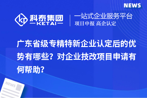 廣東省級專精特新企業認定后的優勢有哪些？對企業技改項目申請有何幫助？