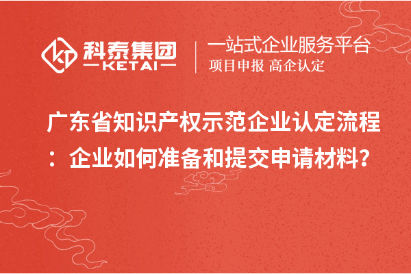廣東省知識產權示范企業認定流程：企業如何準備和提交申請材料？
